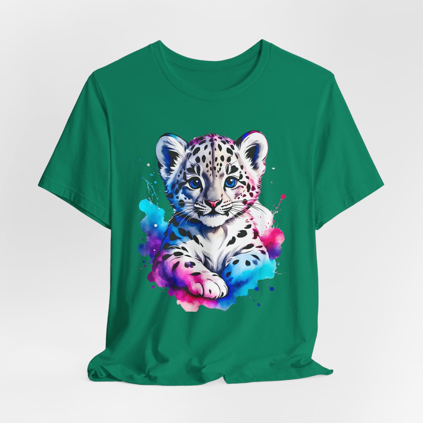 Baby Leopard Shirt, Cute Leopard Tee Shirt, Animal T-Shirt, Gepard Top, Animal Tees, Art Design T-Shirt, Graphic Tee