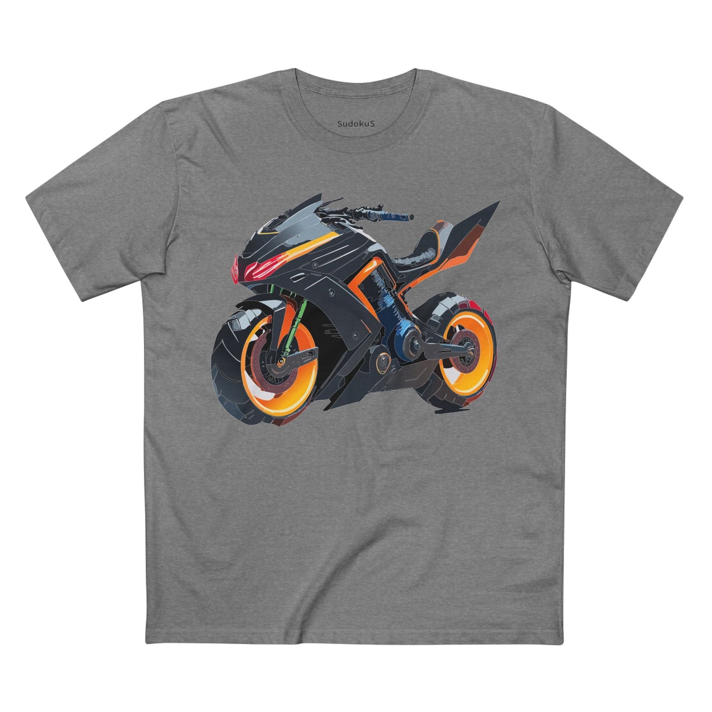 Moto Bike Graphic Unisex 100 Cotton Staple Tee 10