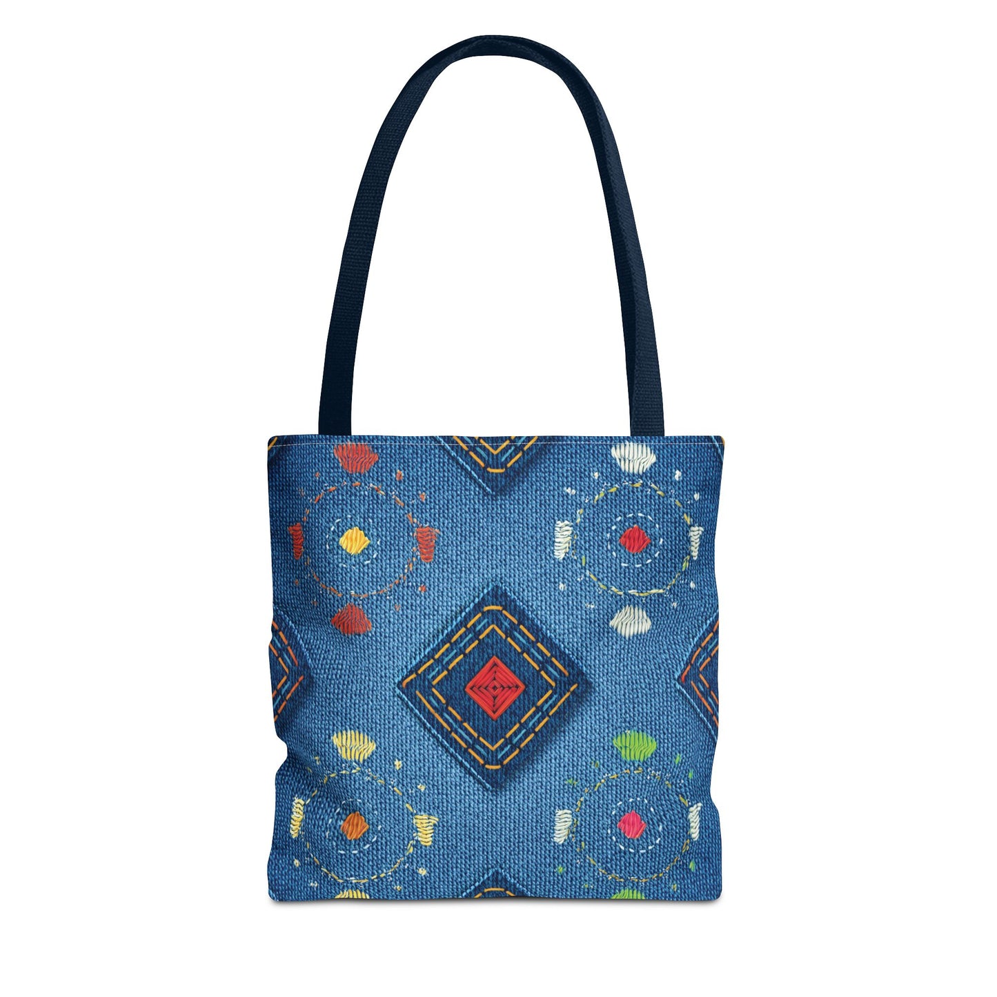 Diwali Graphic Denim Fabric Imitation Print Unisex Canvas Bag Poly Spun 3 Sizes Tote Bag 205-24