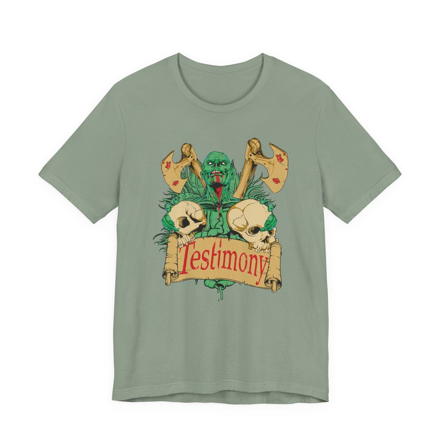 Cthulhu Skull Axes Testimony Tee Lovecraft Horror Mythos Shirt Art-42