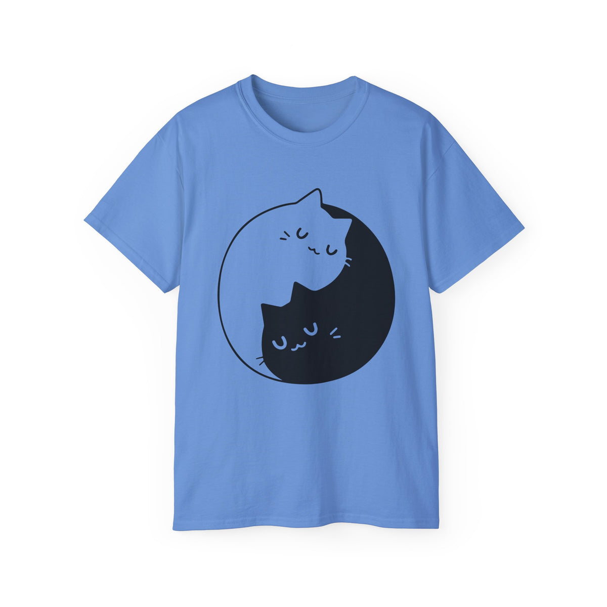 Yin Yang Cats T-Shirt | Black White Cat Illustration, Cute Kittens Tee