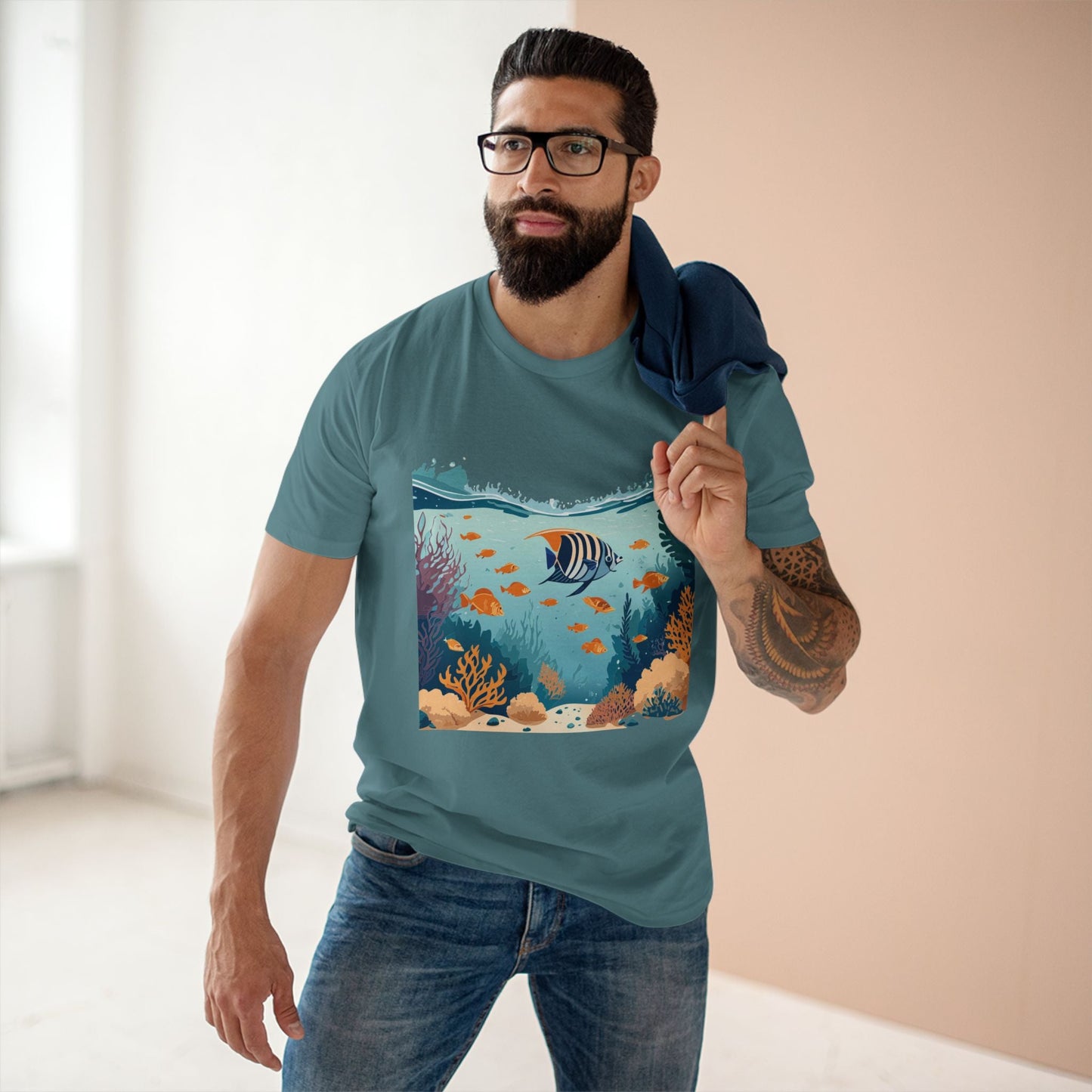 Ocean Pacific Unisex Premium Cotton Art Tee OP 7 Original Design Retro2Nova Collection