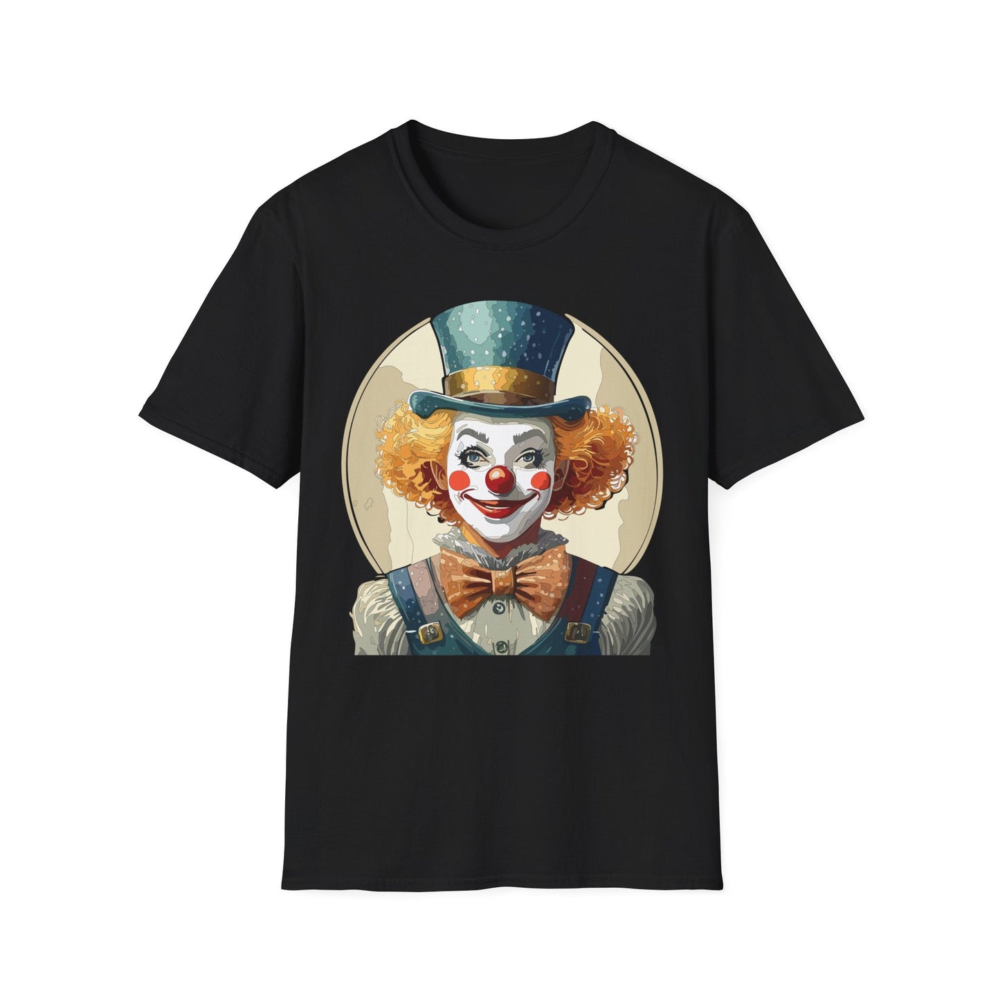 Clown Shirt Unisex T Shirt With Clown Circus Theme Funny Man Shirt Gildan Softstyle 64000