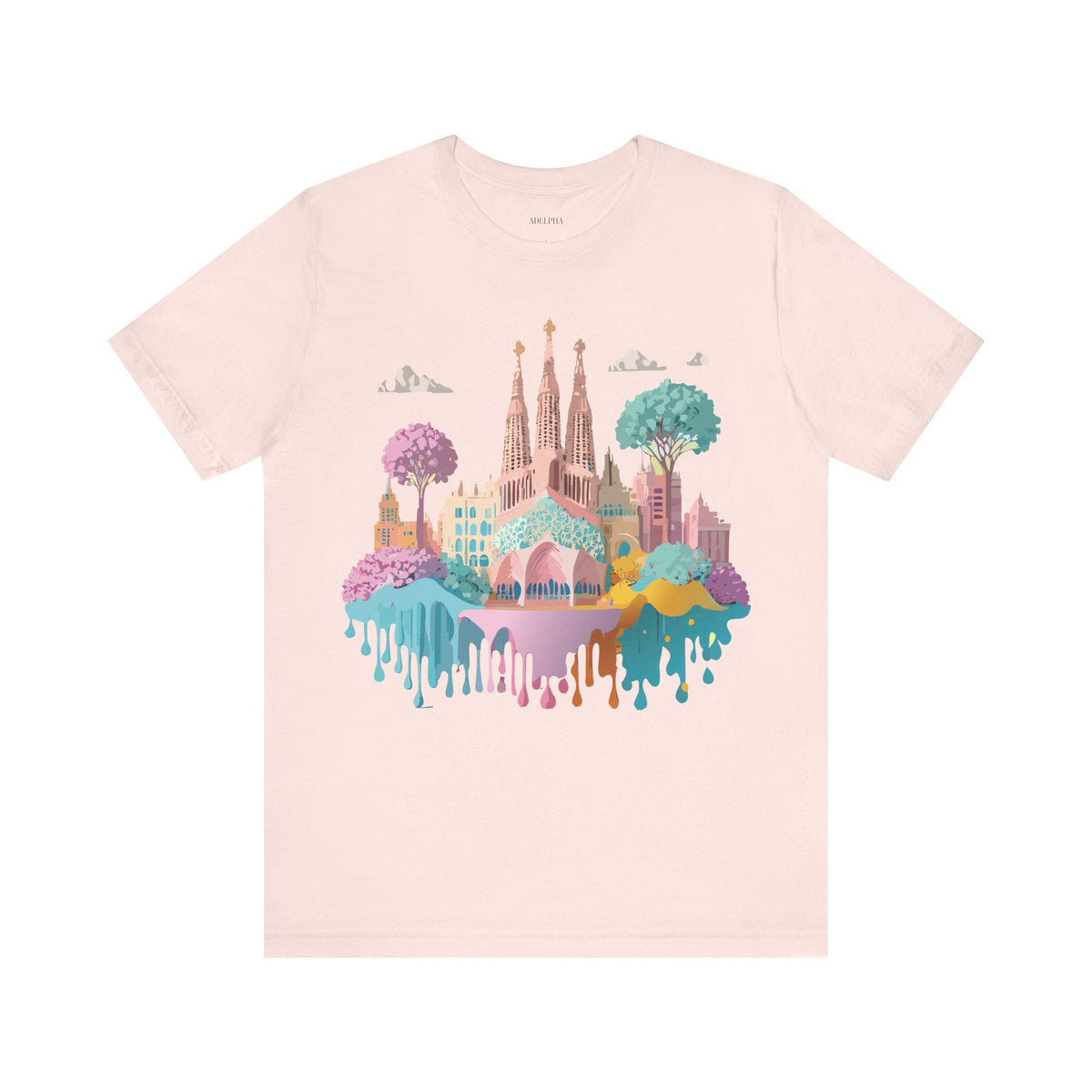 Graphic Unisex Cotton Bella+Canvas Tee Shirt with Barcelona