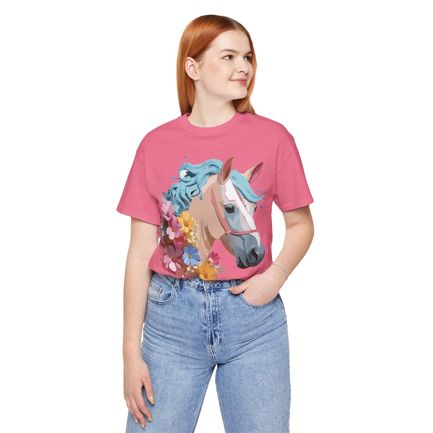 Horse Graphic Unisex 100 Cotton Vintage Animal Art T-Shirt 17