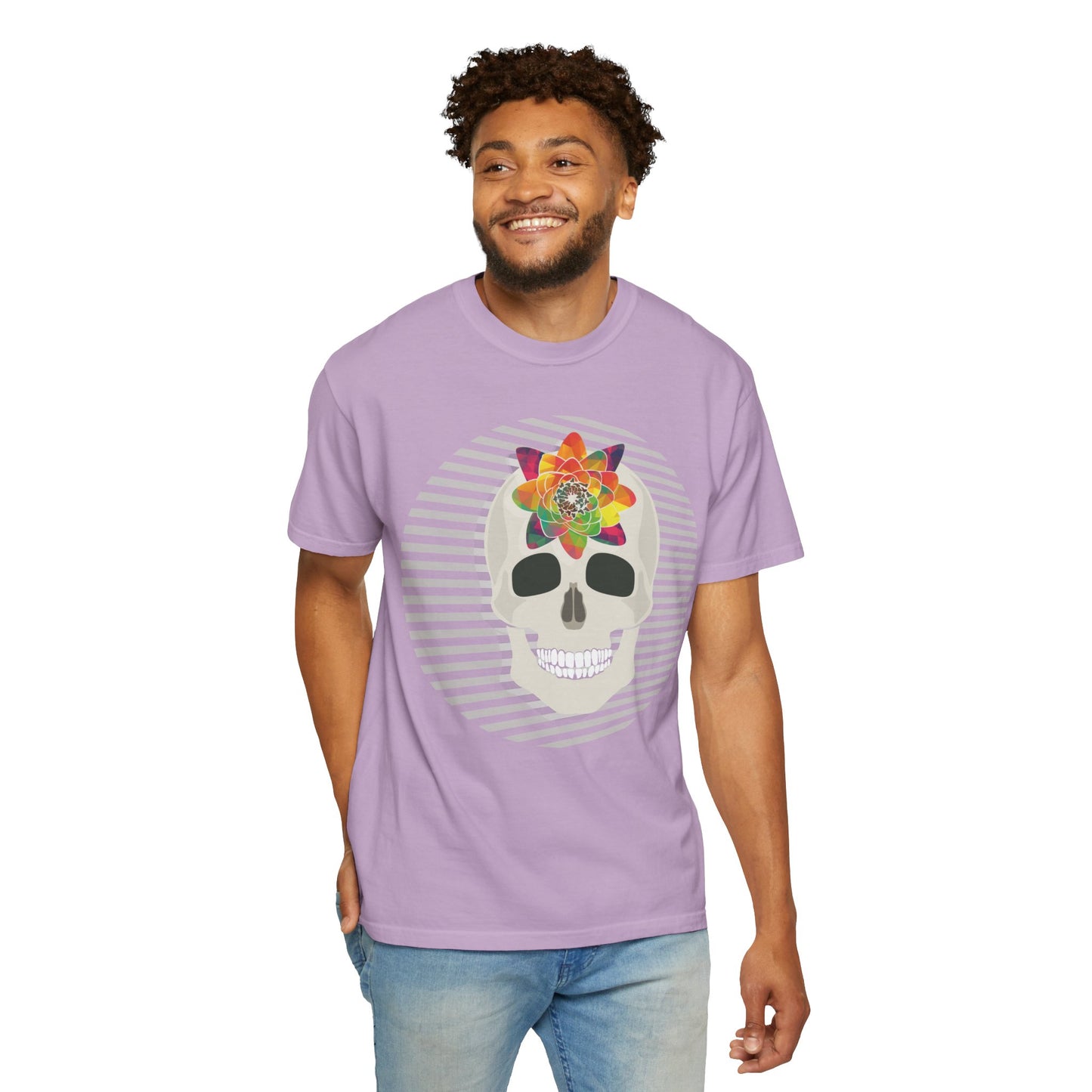 Unisex Cotton Tee Shirt with Skull