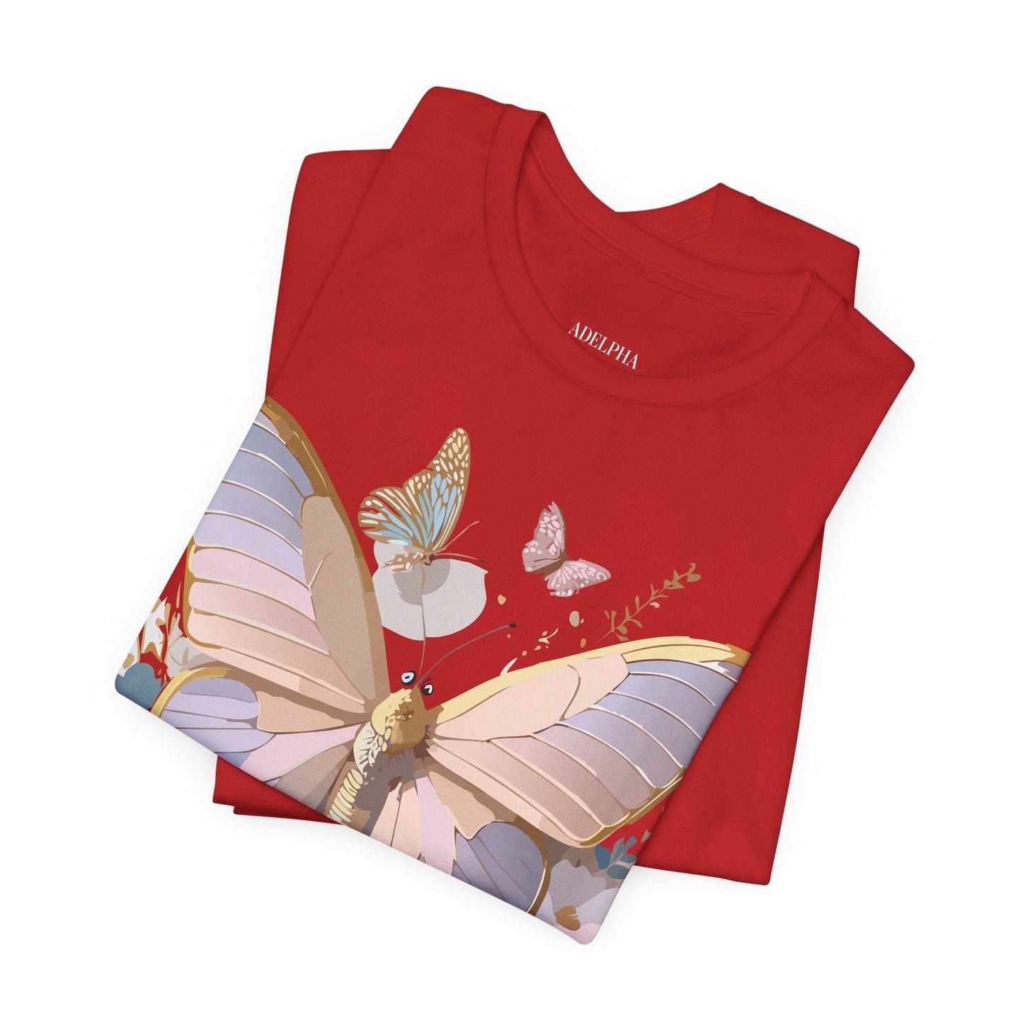 Butterfly Graphic Tee Unisex Short Sleeve Vintage Inspired Artwork Adelpha