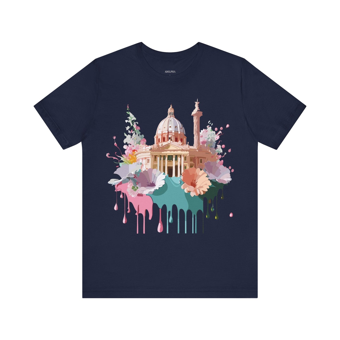 Tourist Shirt Rome Graphic Tee Unisex Jersey Short Sleeve Art Design By Adelpha Artwork