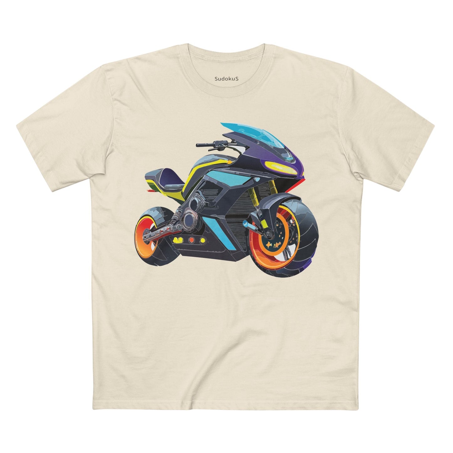Moto Bike Graphic Unisex 100 Cotton Staple Tee 27