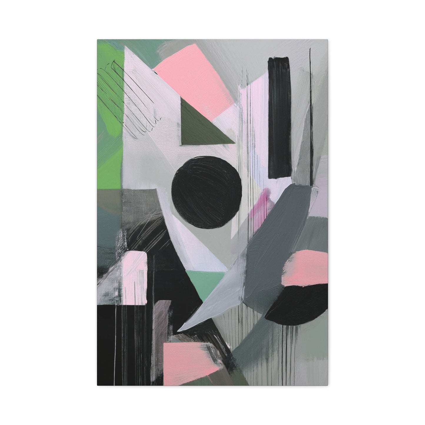 Abstract Geometric Painting Print Canvas 20x24,20x30,24x30 24x32,24x36,30x40 32x48,36x48,40x60 Pine-Wood Inner Frame ABS-40