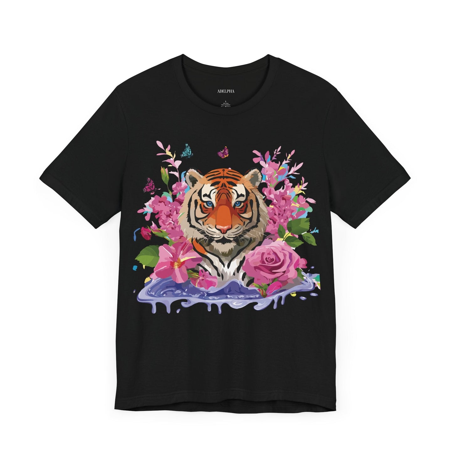 Tiger Graphic Unisex 100 Cotton Vintage Art with Animal Tee 11