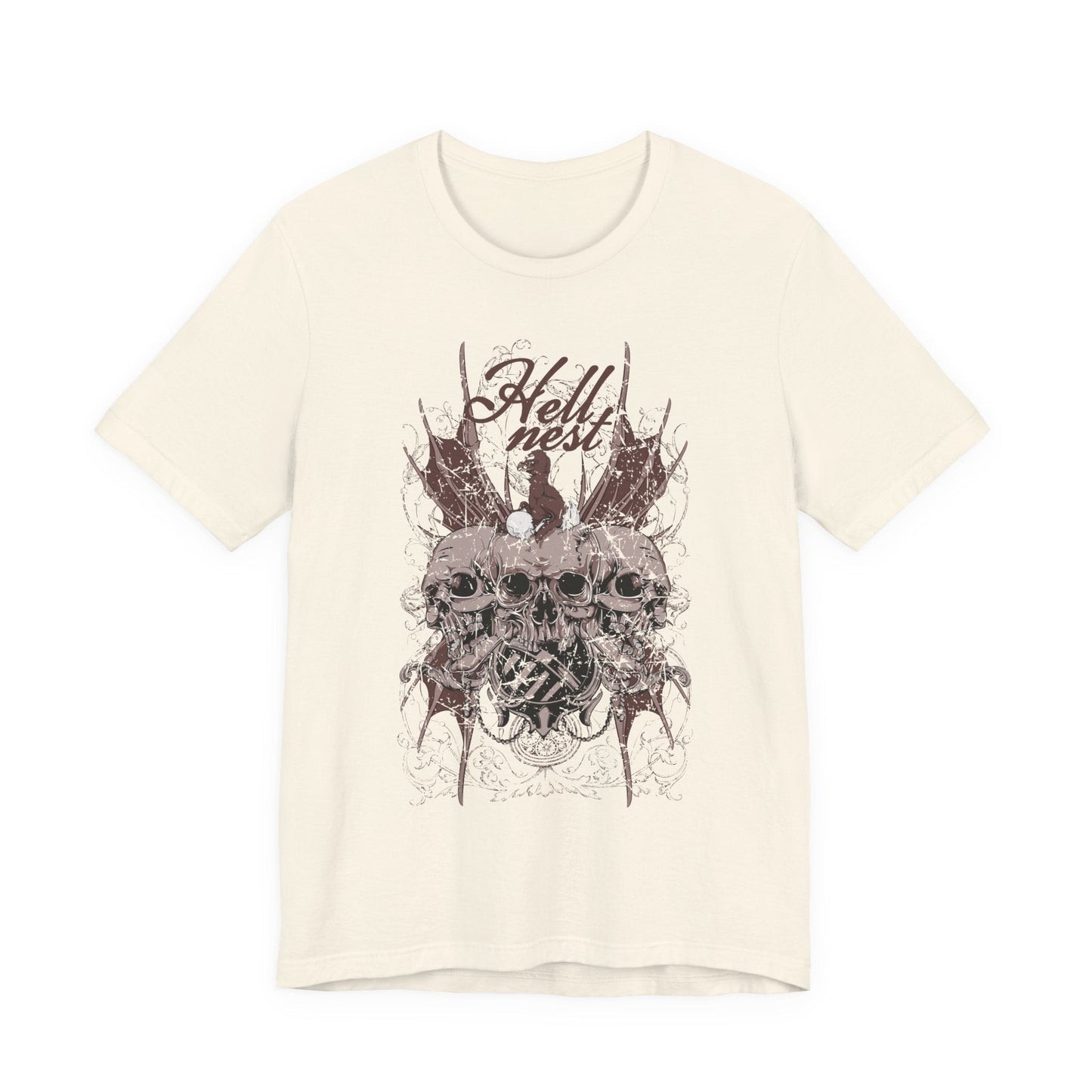 Skull Cluster graphic tee Gothic skulls grunge floral design