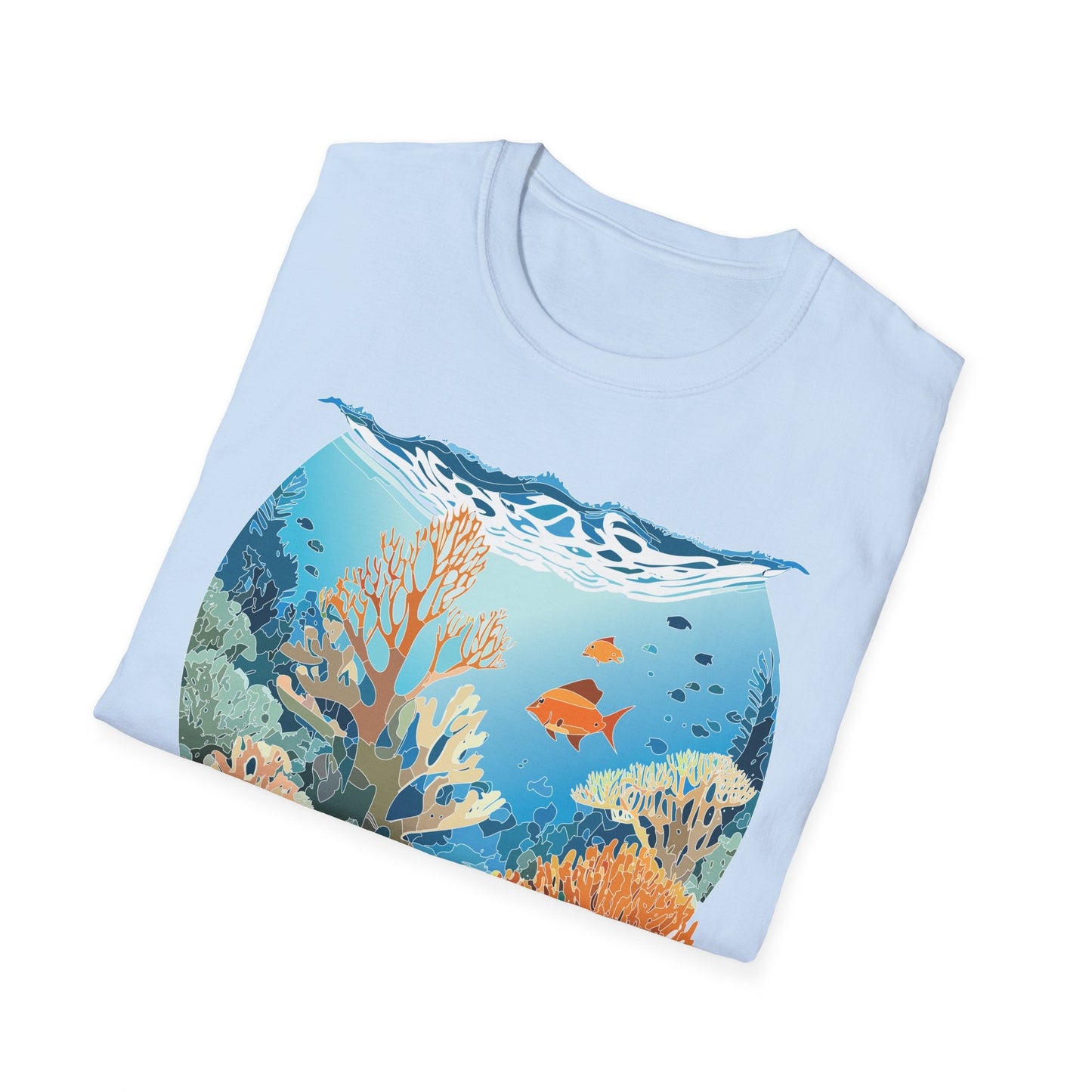 Ocean Tee Shirt Unisex Gildan Softstyle Cotton Tee Shirt 64000 Lightweight Breathable Comfort
