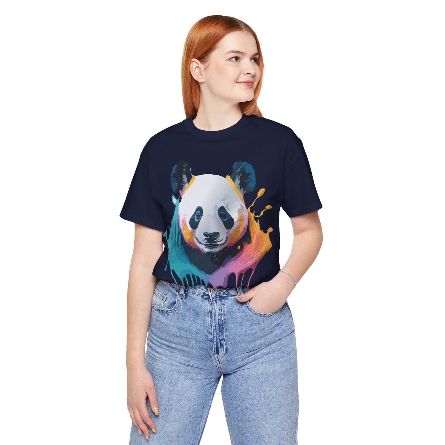 Panda Graphic T Shirt Unisex Jersey Short Sleeve Vintage Inspired Art Tee by Adelpha