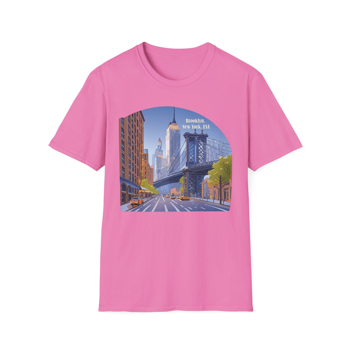 Brooklyn New York Skyline T-Shirt | Manhattan Bridge Cityscape