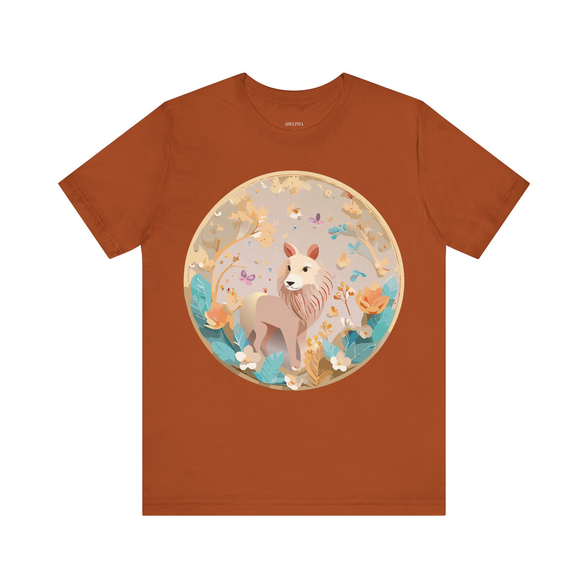 Medallion Graphic Unisex Cotton Bella+Canvas Tee with Floral Art Design m69