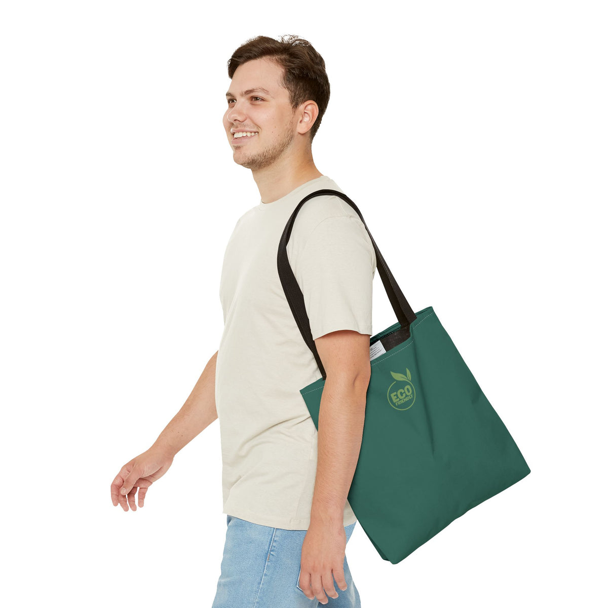 ECO GREEN COLOR CANVAS BAG HIGH-QUALITY 100% SPUN POLYESTER 3 SIZES BAG-E7