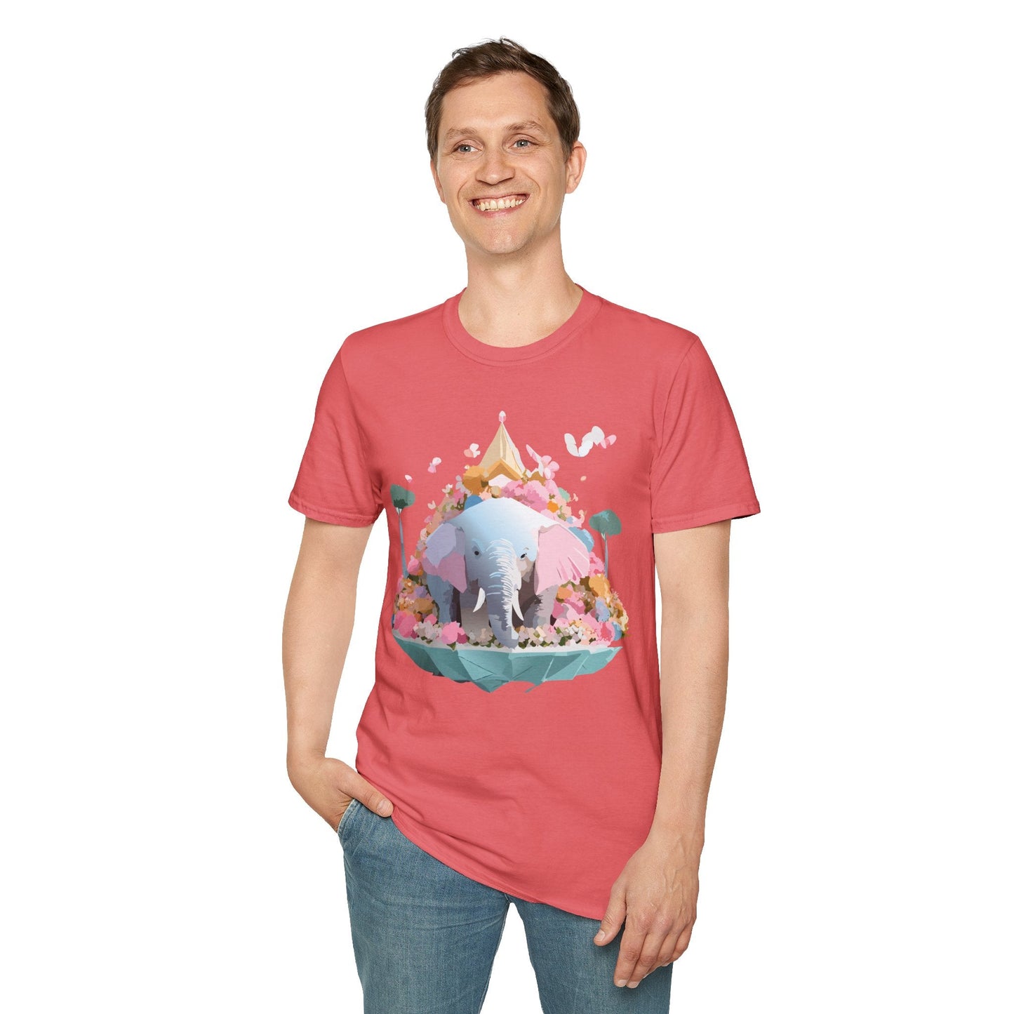 Elephant Graphic T Shirt For Animals Unisex Gildan Softstyle 64000 Cotton Tee Apparel