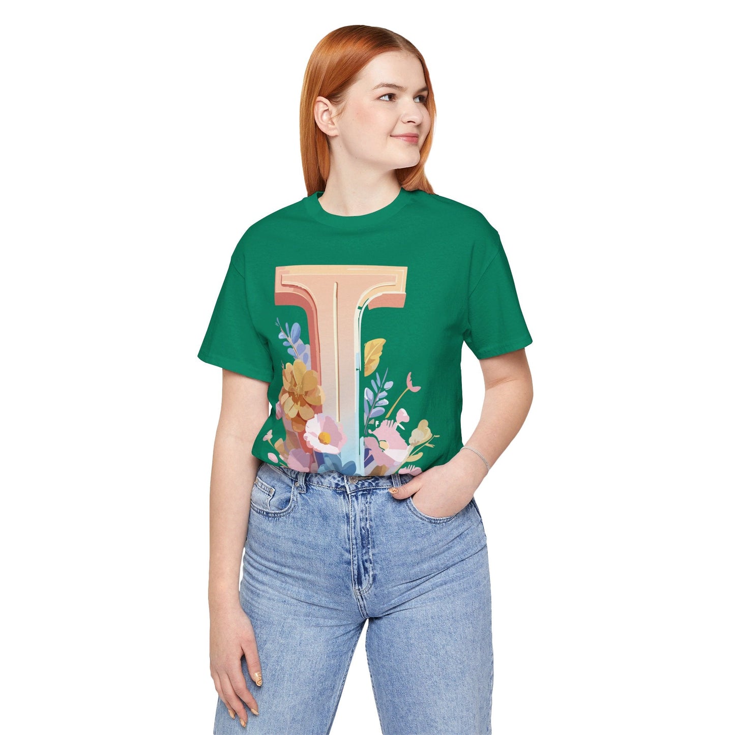 Letter I Shirt Graphic Tee Unisex Vintage Inspired Adelpha Art Design Short Sleeve Tee