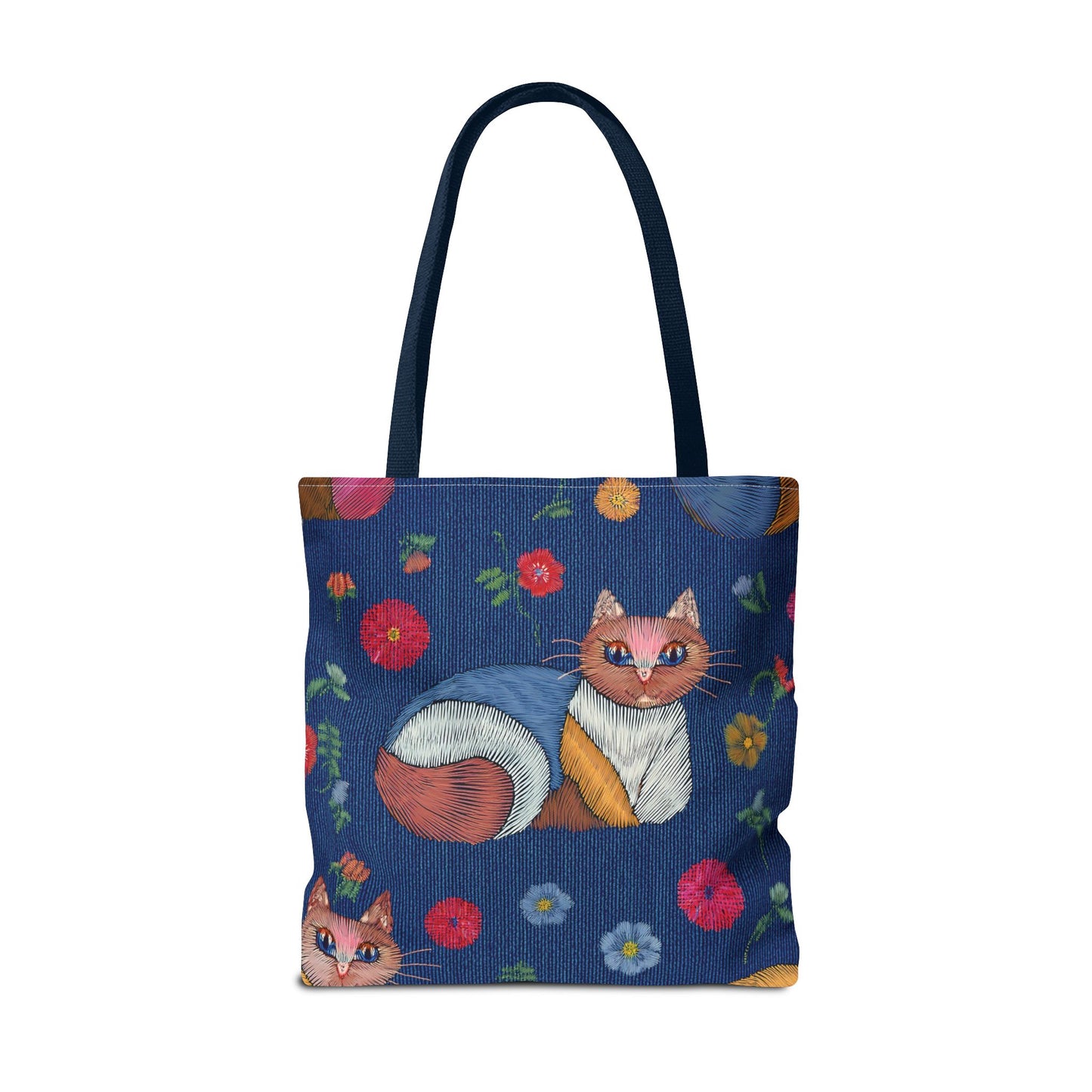 Denim Fabric Imitation Print Unisex Canvas Bag Poly Spun 3 Sizes Tote Bag 190-9
