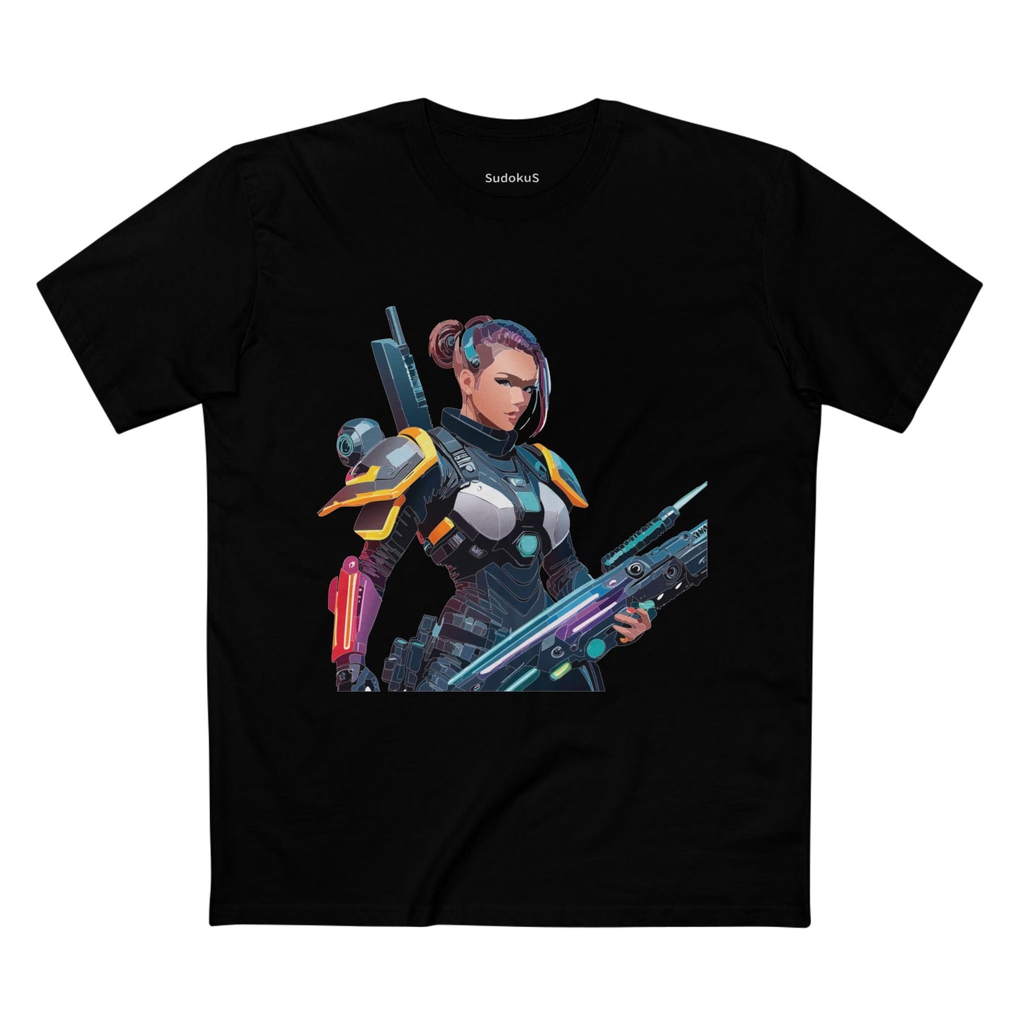 Army-woman Graphic Unisex 100 Cotton Staple Tee 3