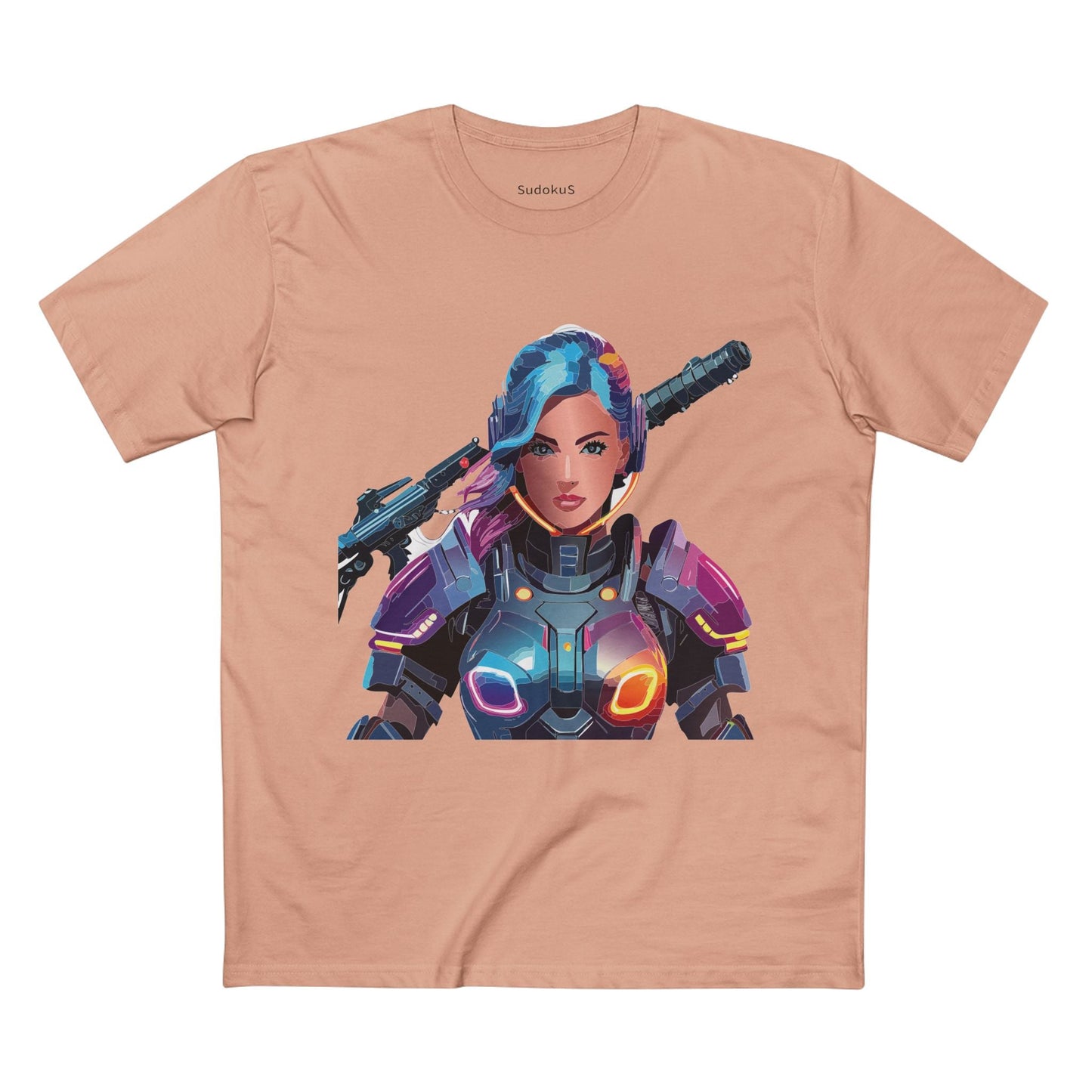 Army-woman Graphic Unisex 100 Cotton Staple Tee 11