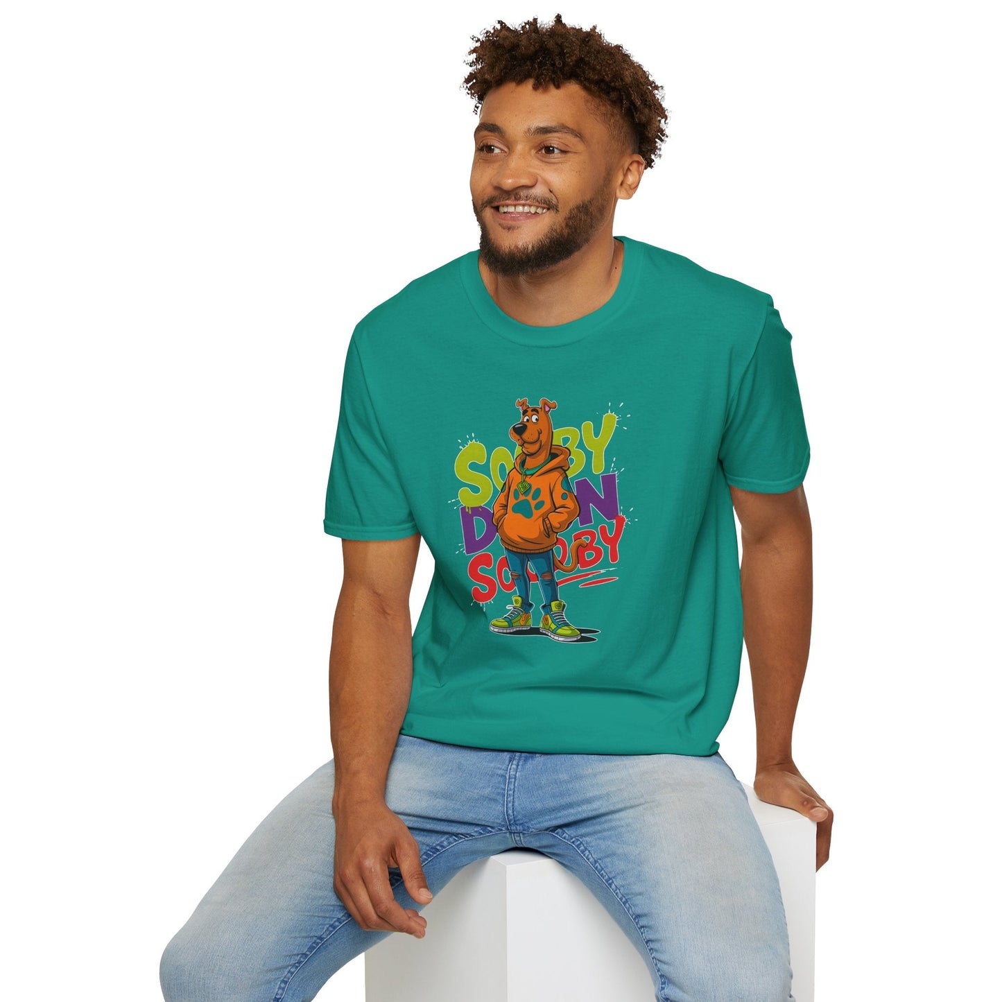 Unisex Cartoon T Shirt With Animation And Funny Animals Tee Gildan Softstyle 64000