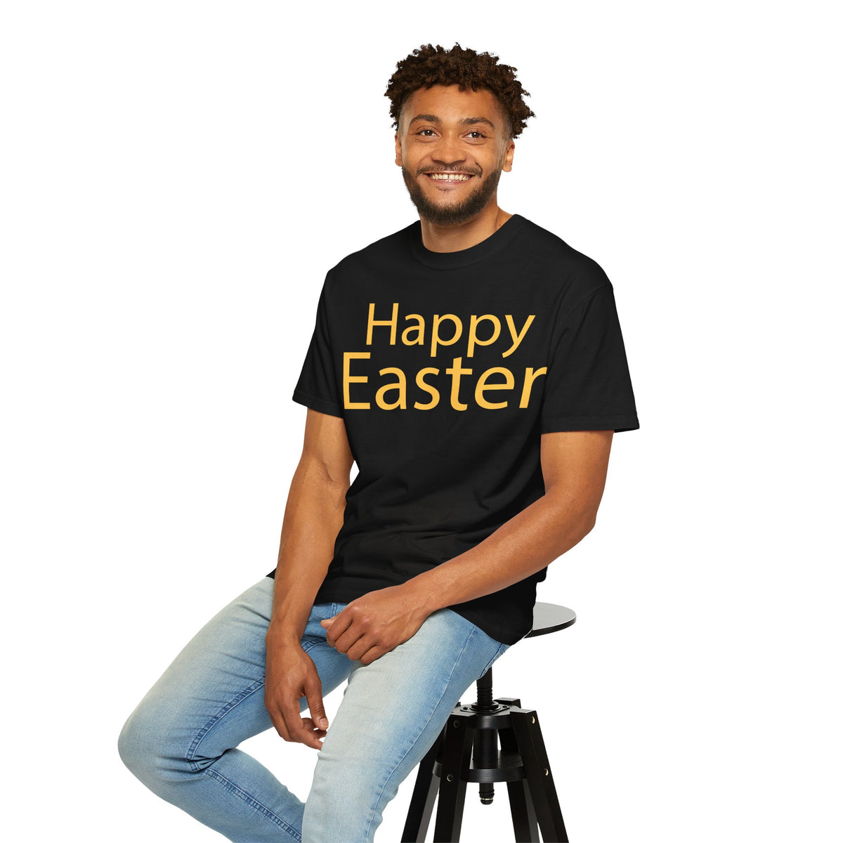 Happy Easter T-Shirt, Tee Shirt with Easter Signature, T Shirt with Easter Prints, Tee Shirt with Easter Design