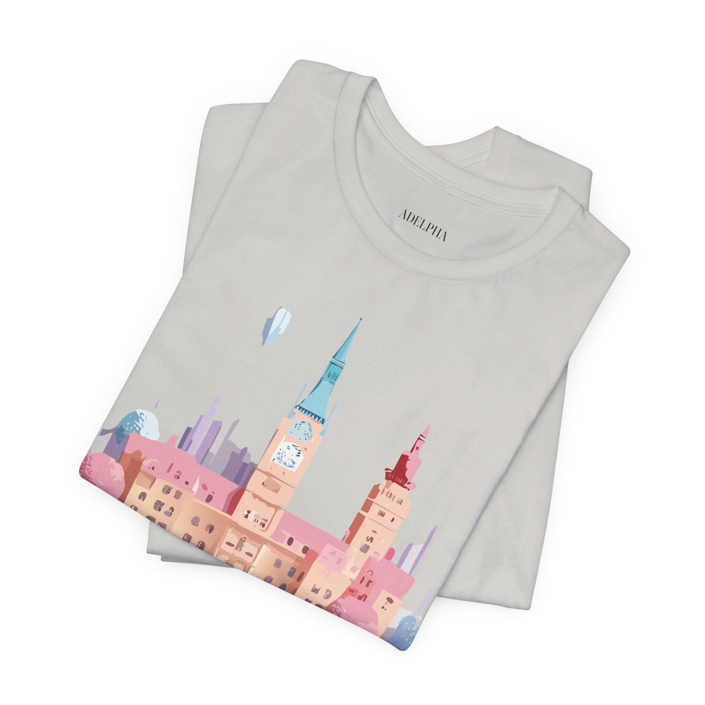 Tourist Shirt Prague Graphic Tee Unisex Jersey Short Sleeve Vintage Style Adelpha