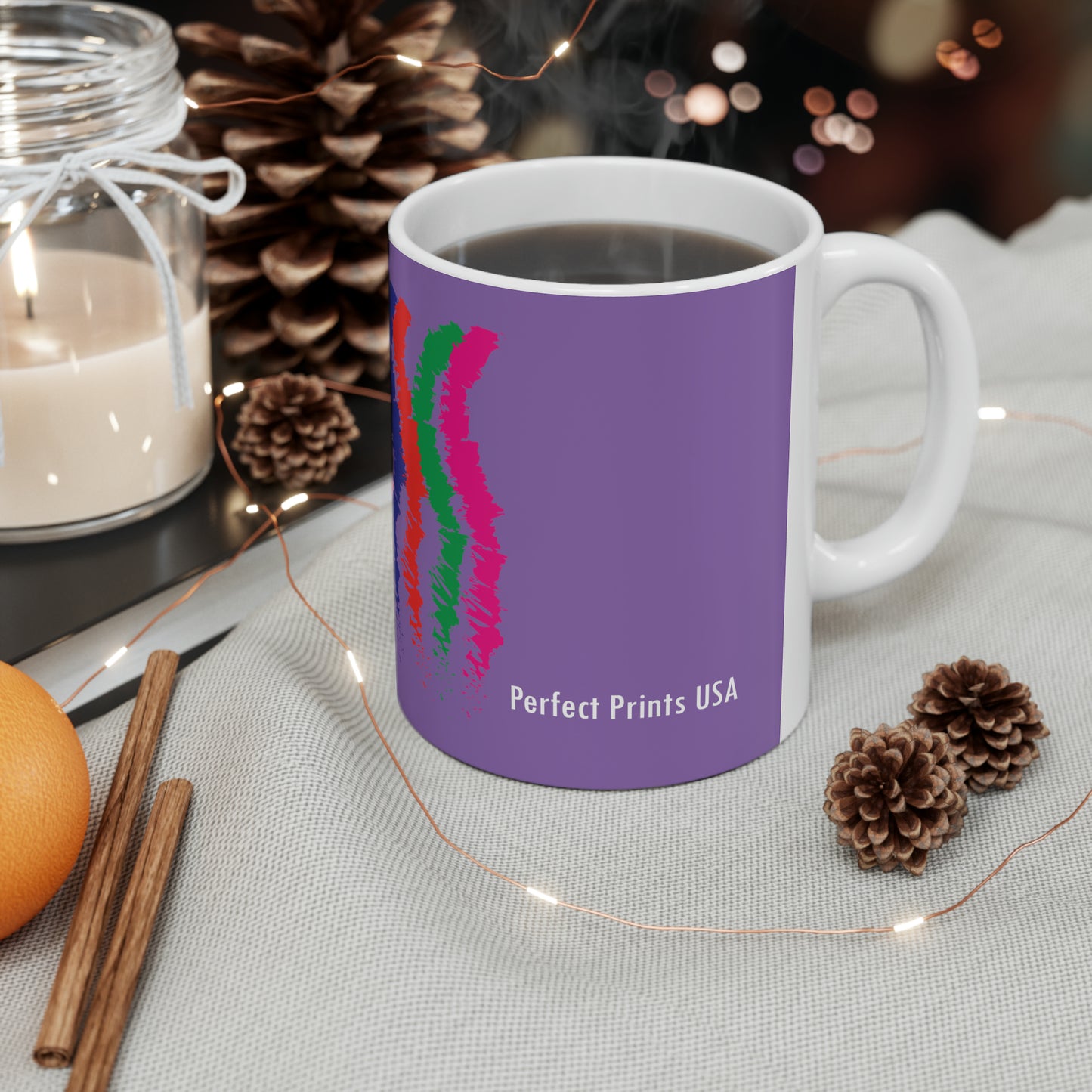 Coffee & Tea Mug with Stripes print