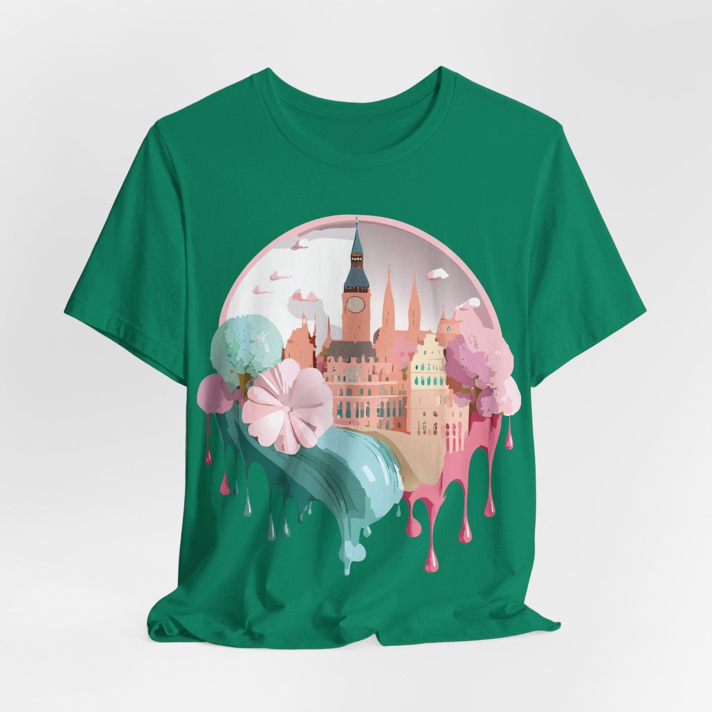 Prague Tourist Graphic Tee by Adelpha Unisex Vintage Style Short Sleeve Shirt Collection