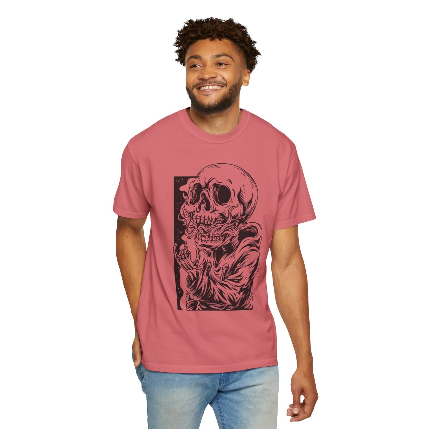 Unisex Cotton Tee Shirt with Skull