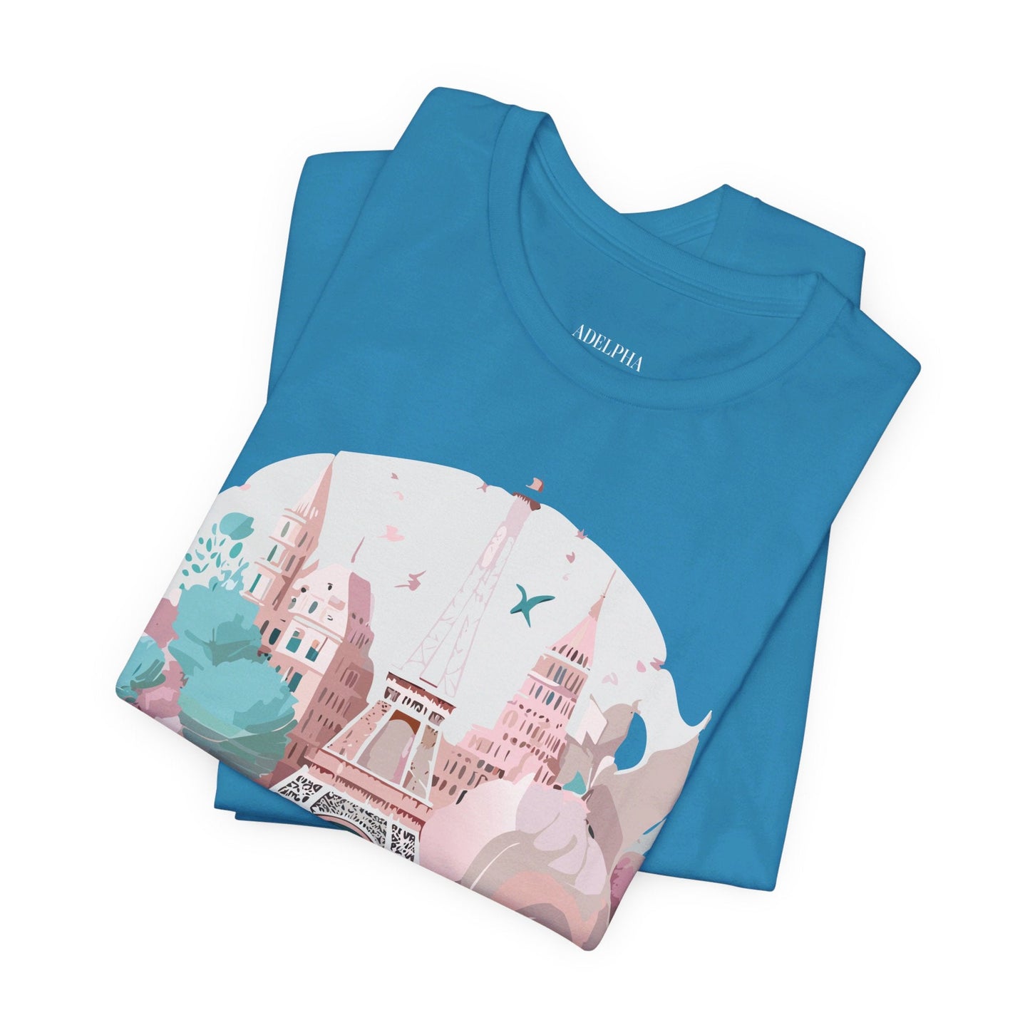 Paris Tourist Shirt Graphic Tee Unisex Jersey Short Sleeve Adelpha Vintage Art Design