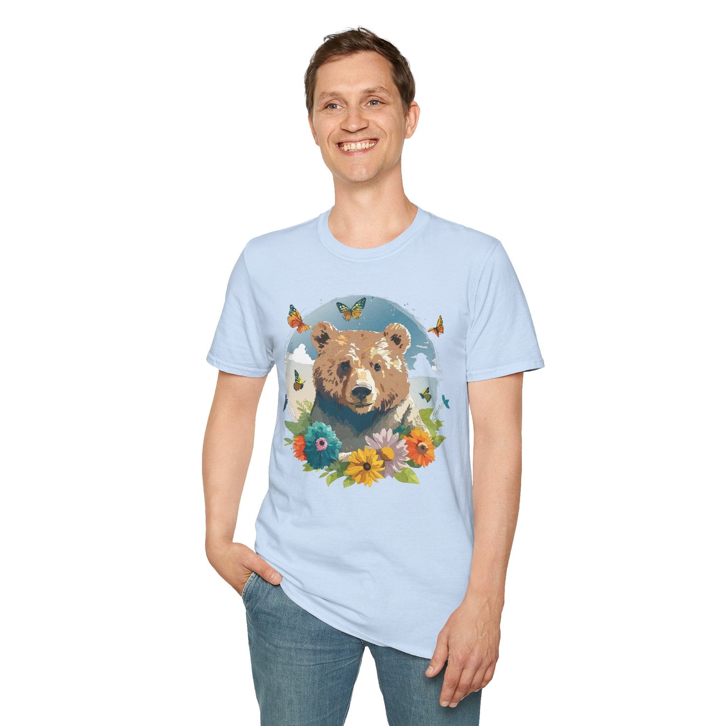Bear T Shirt Unisex Teddy Bear Tee Softstyle 64000 Ring Spun Cotton Tee Lightweight Breathable
