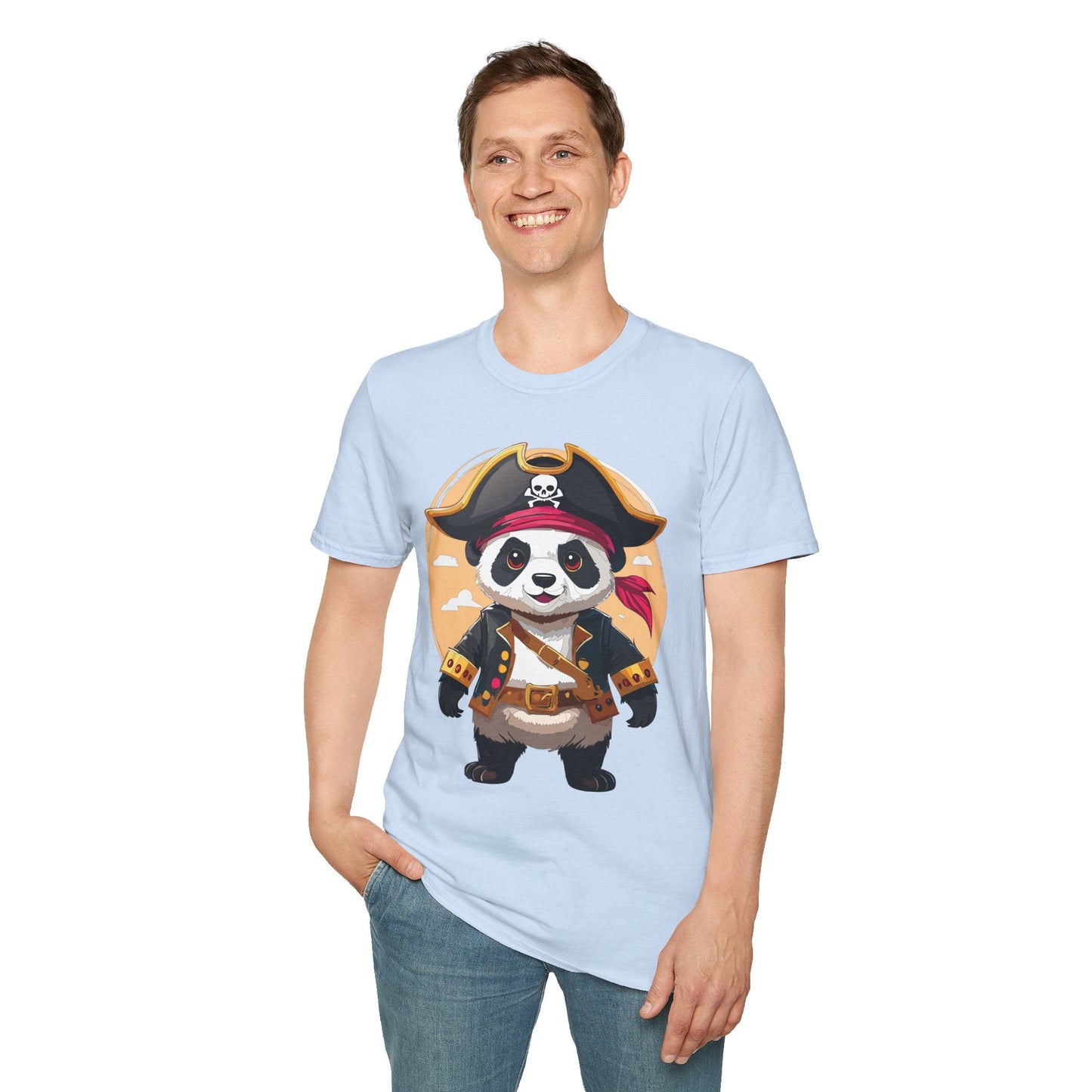Panda Shirt Unisex T Shirt With Panda Animal Tee Animals Gildan Softstyle 64000 Cotton