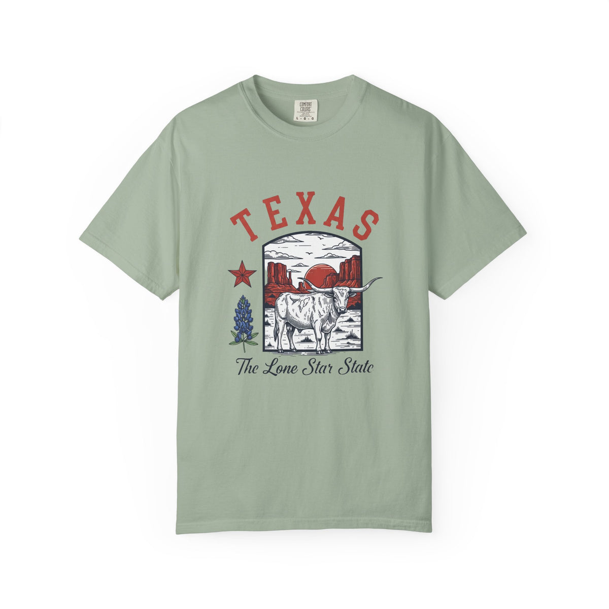 Texas State State Travel Tourist Graphic Tee Unisex 100 Cotton Comfort Colors T-Shirt