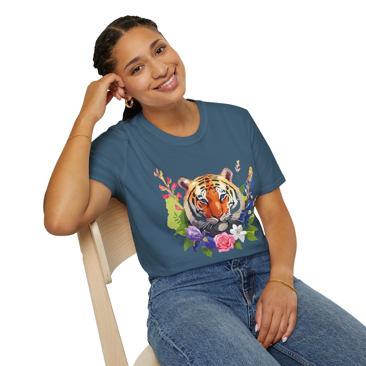 Tiger Shirt Unisex Gildan Softstyle Tee 100 Percent Ring Spun Cotton