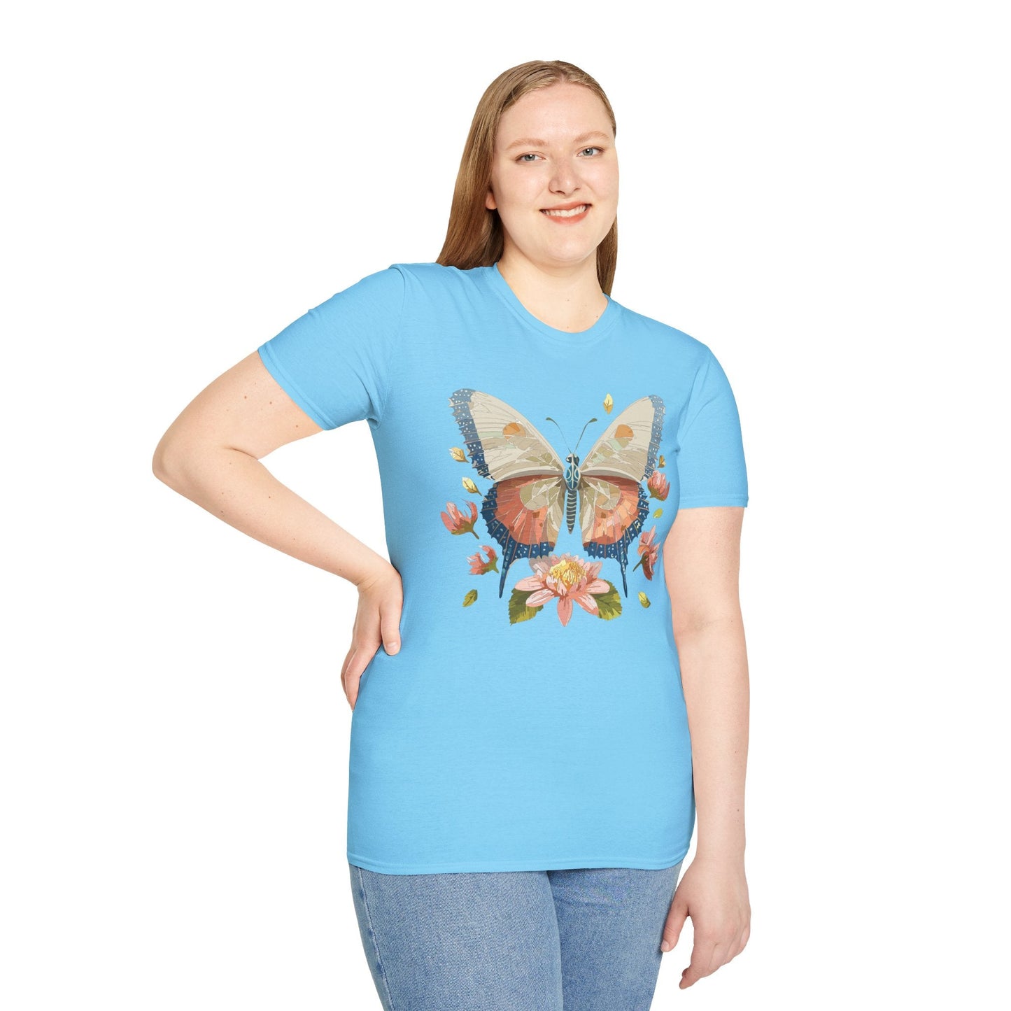 Butterfly Shirt Unisex Softstyle T Shirt Gildan 64000 100 Cotton Monarch Butterfly Gift