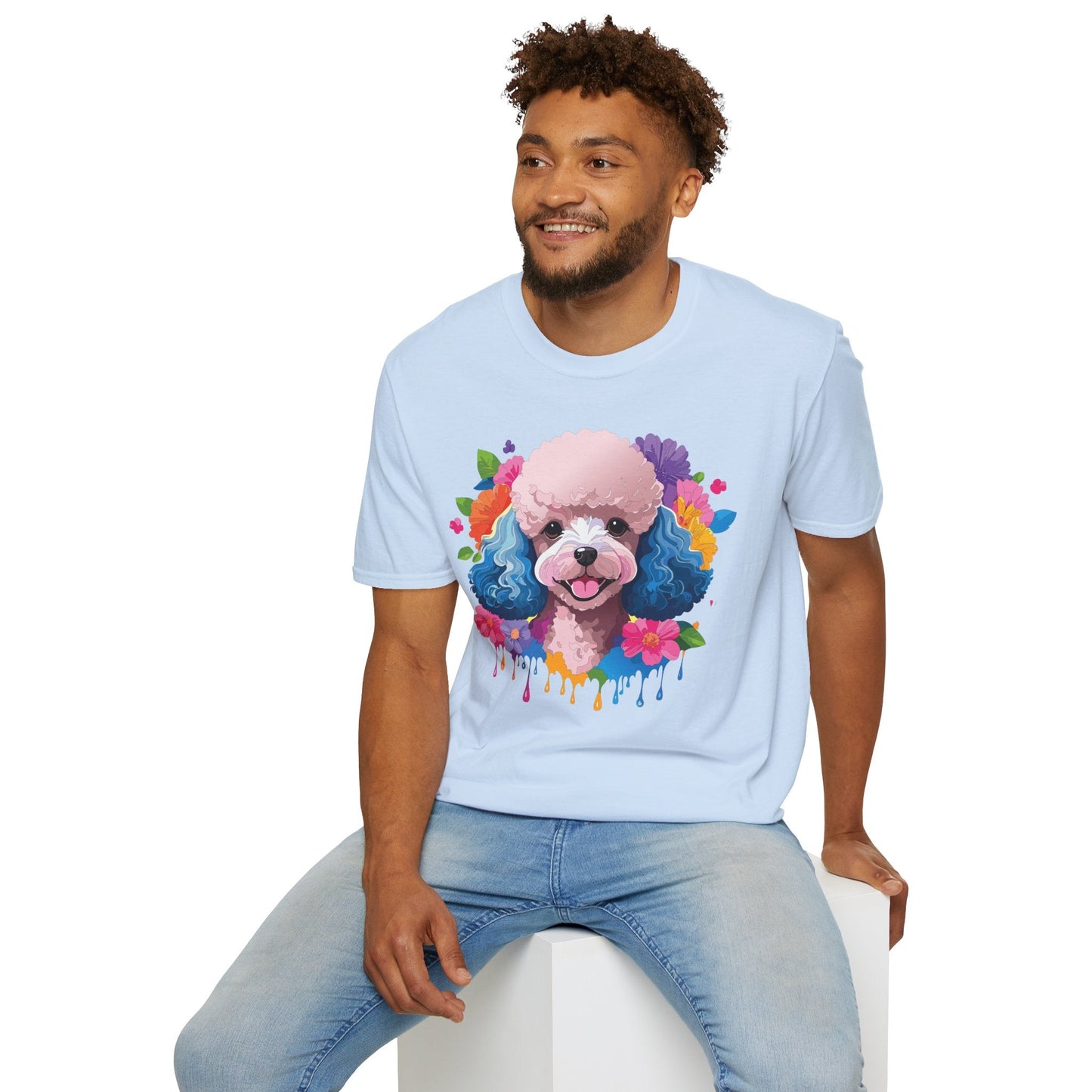 Unisex Dog Shirt Softstyle Tee 100 Percent Cotton Animal Print