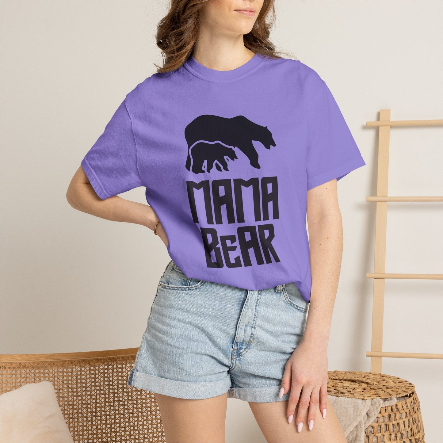 Mama Bear Mom T-shirt Mother's Day Mama Tee Unisex Comfort Colors Garment-Dyed Cotton h12