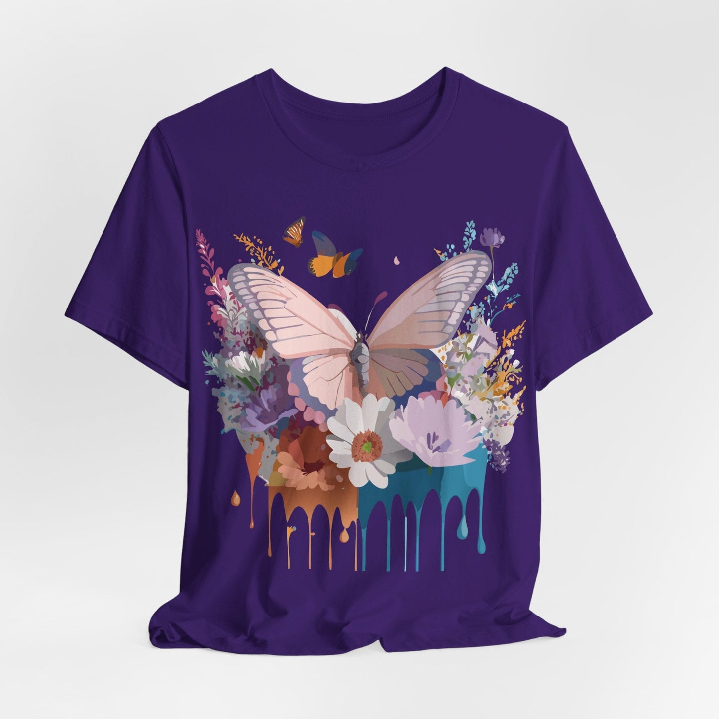 Butterfly Graphic Tee Unisex Vintage Art Design Adelpha Short Sleeve