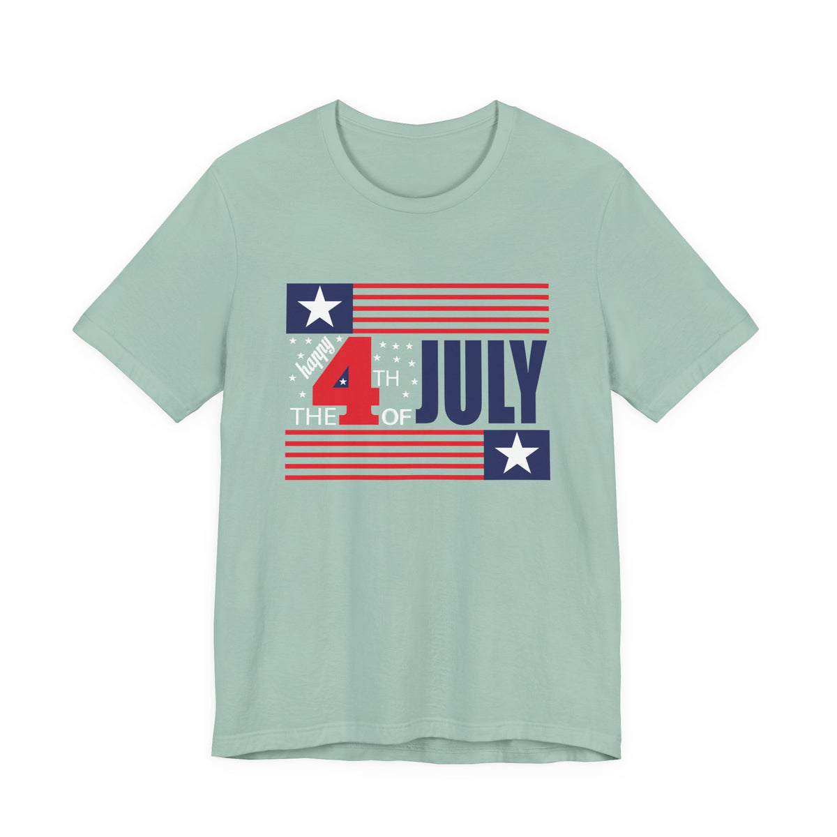 4th of July Flag Graphic T-Shirt Independence Day Stars Stripes Unisex Cotton 014