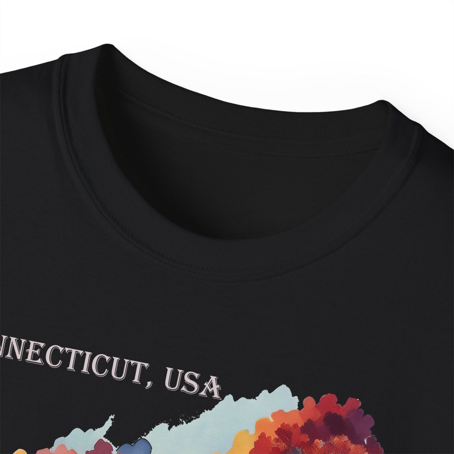 Connecticut Graphic Unisex Cotton T‑Shirt 1