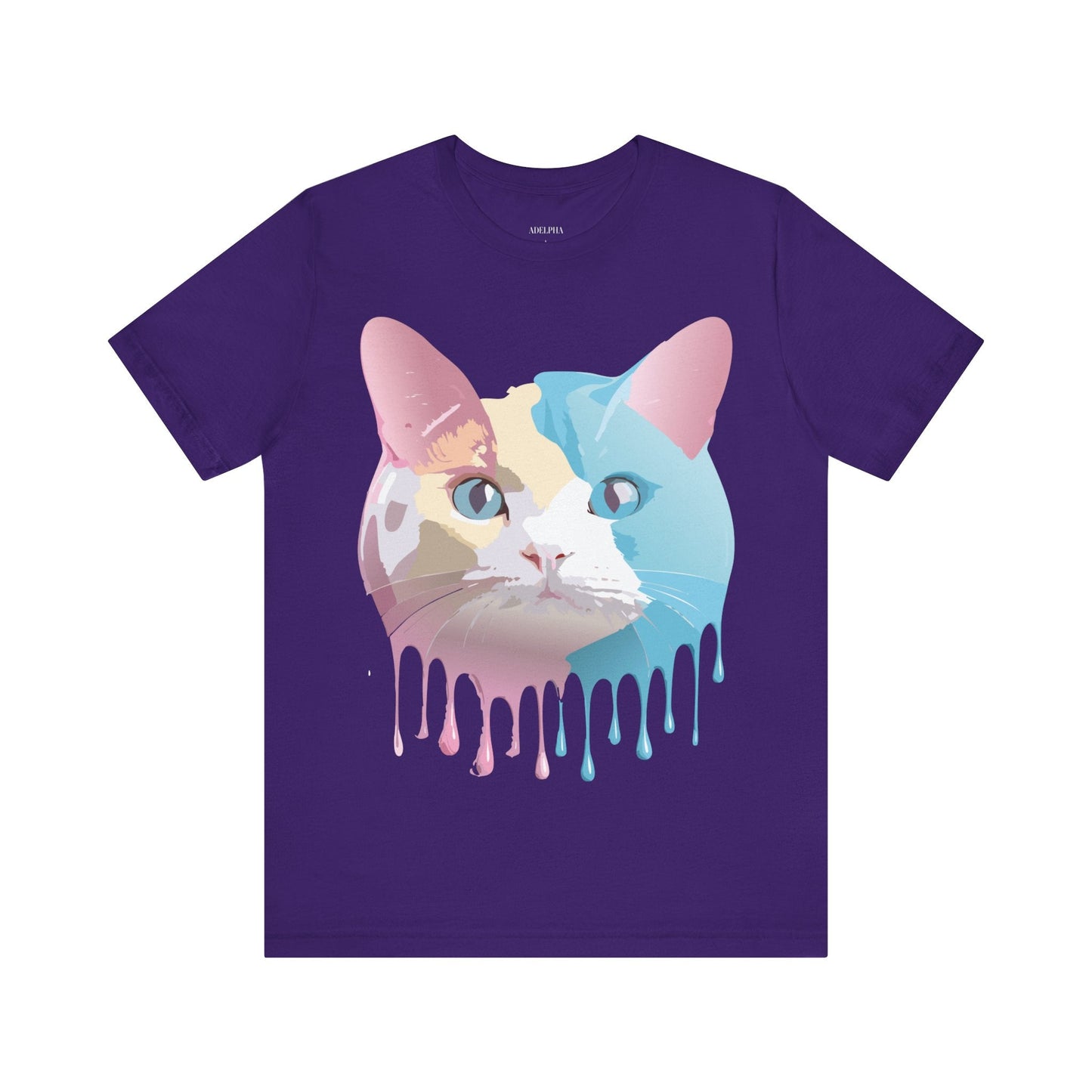 Cat Graphic Tee Unisex Short Sleeve Shirt With Vintage Adelpha Artwork