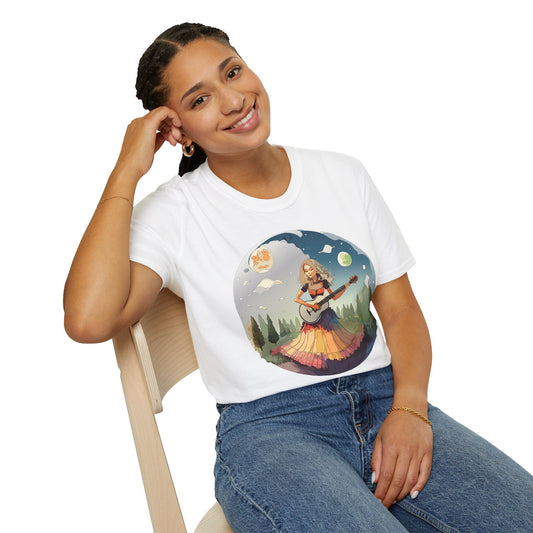 Vintage Illustration Graphic Design Unisex Softstyle 100 Cotton Tee 45