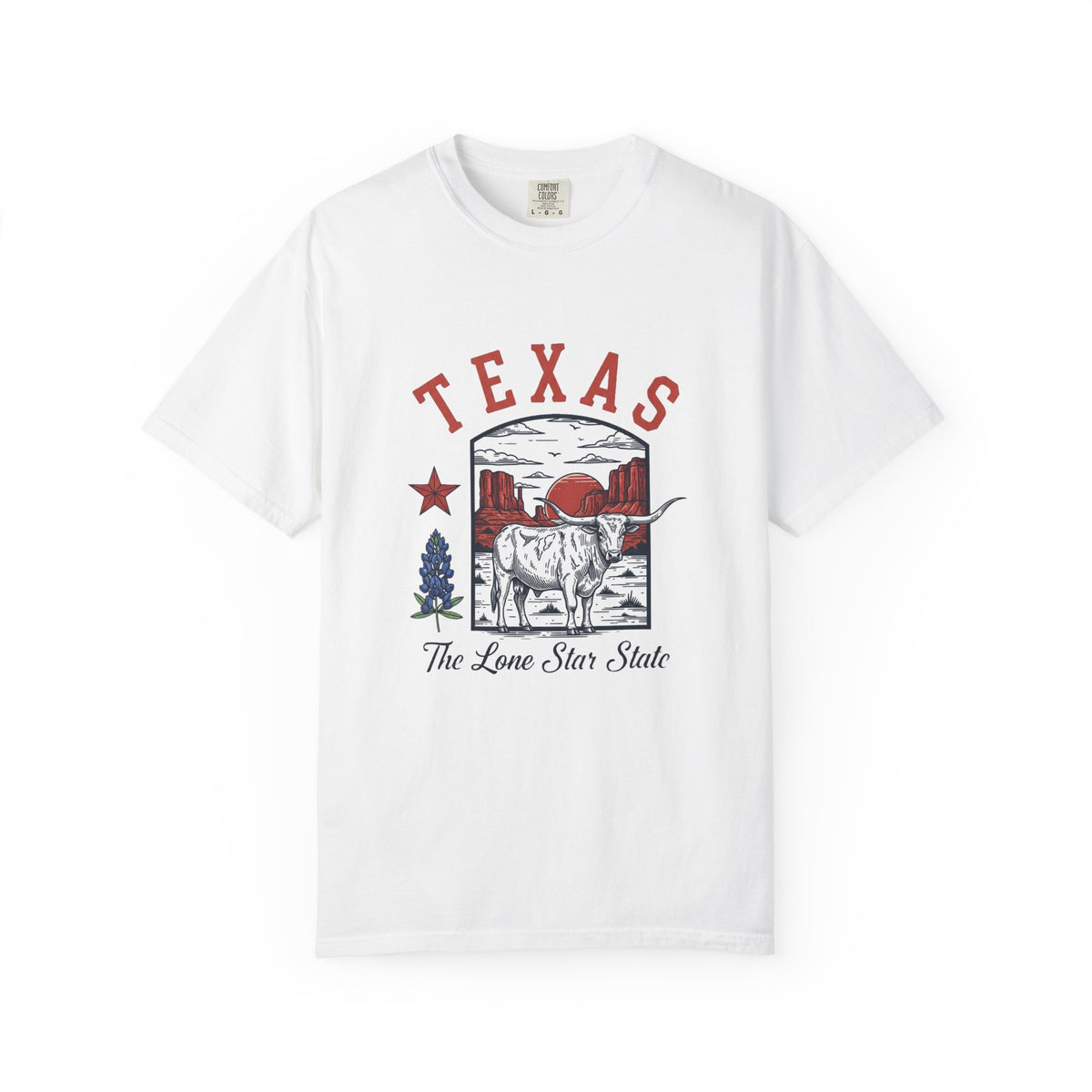 Texas State State Travel Tourist Graphic Tee Unisex 100 Cotton Comfort Colors T-Shirt
