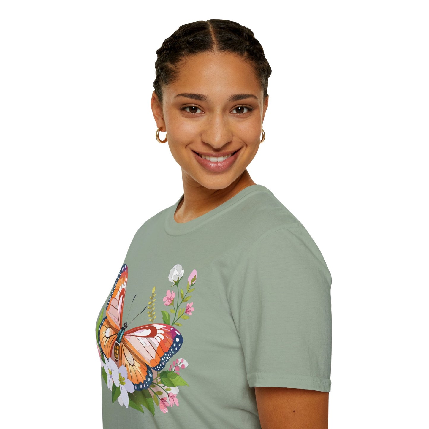 Butterfly Shirt Unisex T Shirt Gildan 64000 Softstyle 100 Percent Ring Spun Cotton