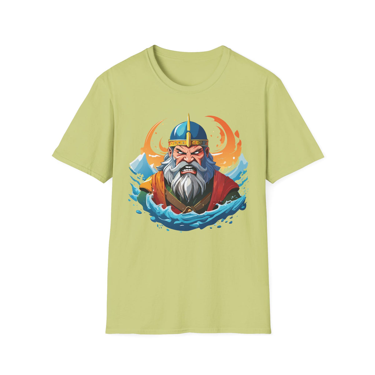 Viking Sea King T-Shirt | Norse Warrior Helmet Illustration