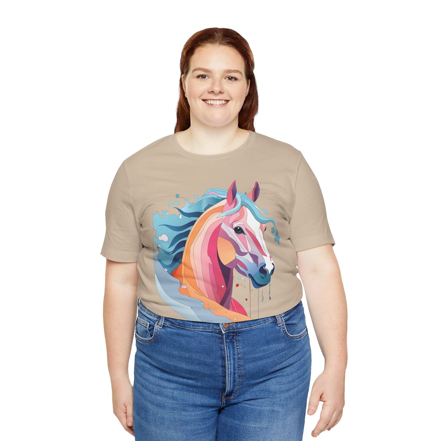 Unisex Animal Tee Shirt With Art Design Wild Animals Short Sleeve Premium Comfort Fit