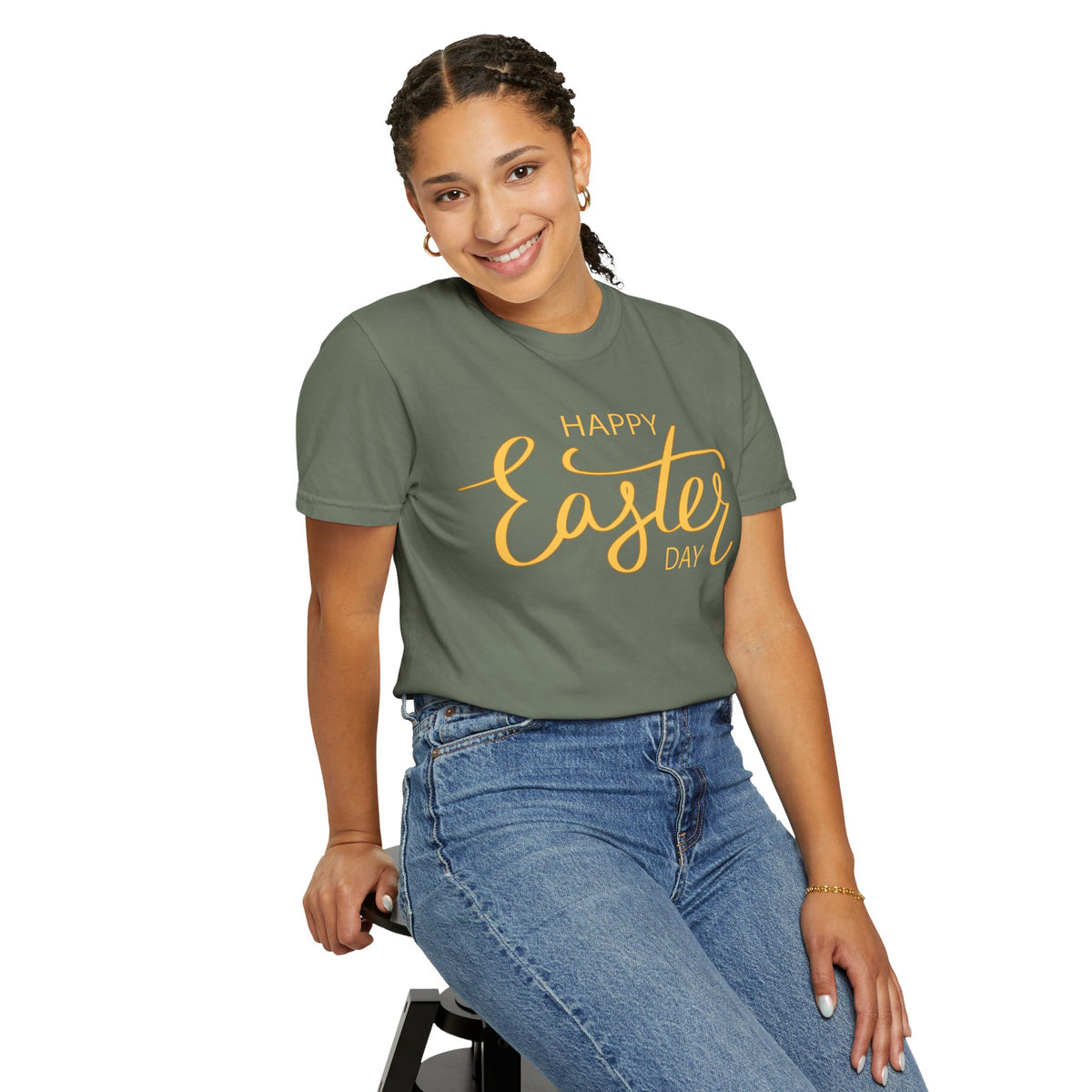 Happy Easter Day T-Shirt, Tee Shirt with Easter Signature, T Shirt with Easter Prints, Tee Shirt with Easter Design